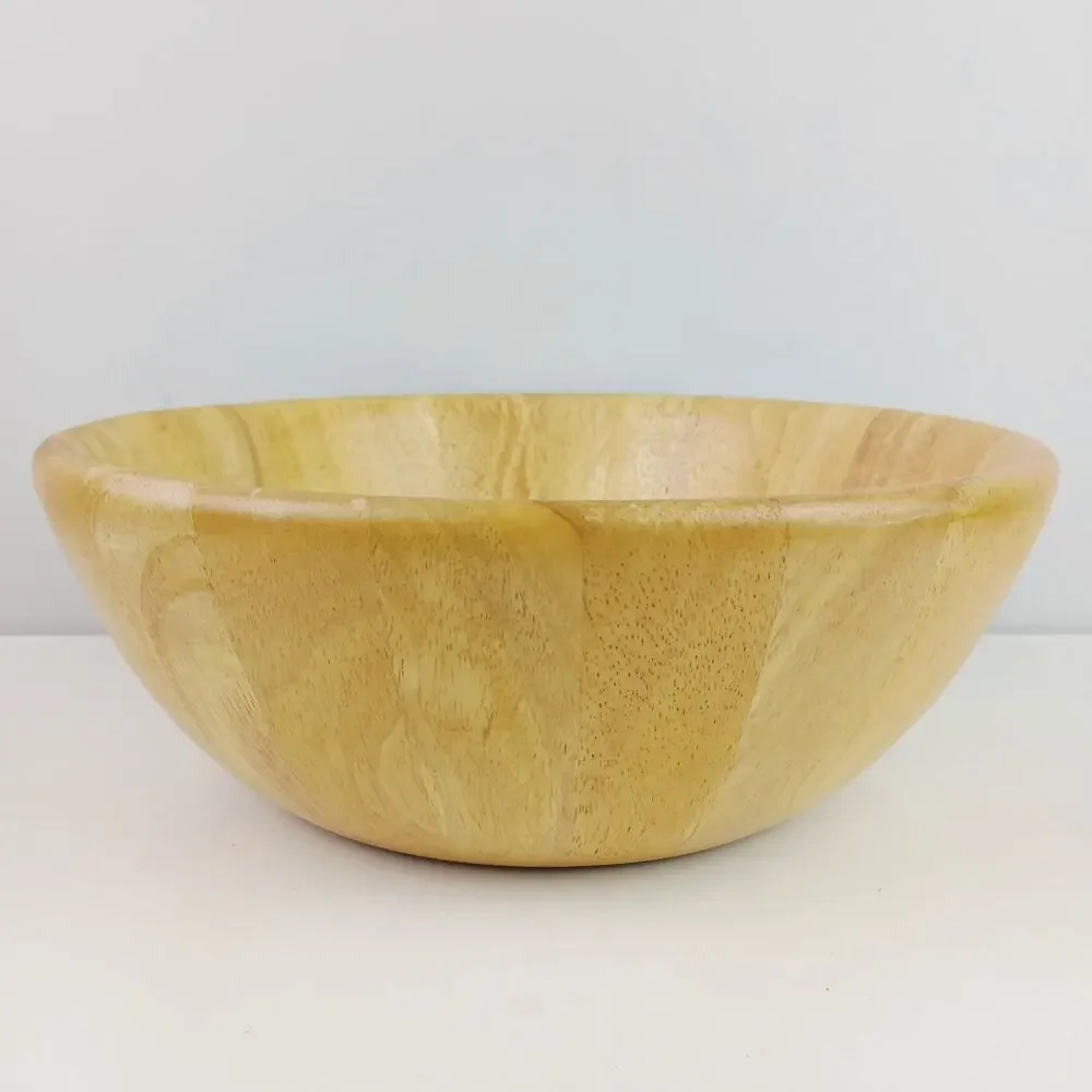 Dansk VTG Blonde Wood Serving / Salad Bowl – Danish Modern MCM Stamped Malaysia